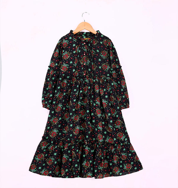 Black Georgette Maxi